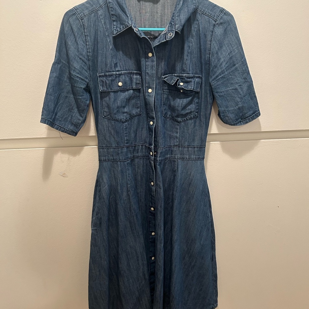 Denim Blue Button-Up Dress